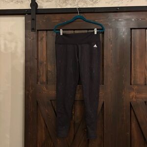 Adidas Kids Climawarm Fleece Lined Floral Print Leggings Large